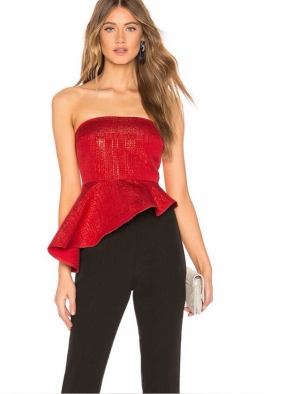 Red Strapless Dixon Top Lovers + Friends size XS